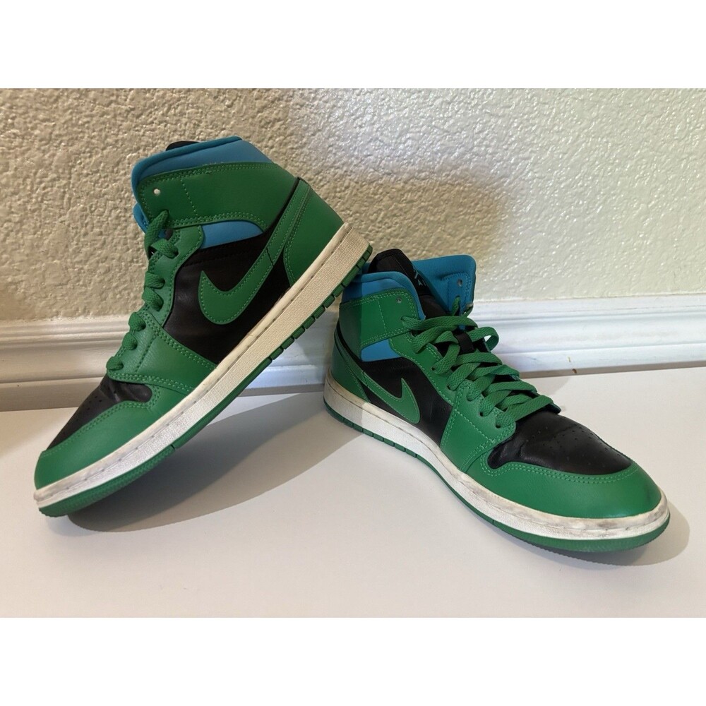 Air Jordan 1 Mid Lucky Green Aquatone Women’s Size 9 Black Green BQ6472-033